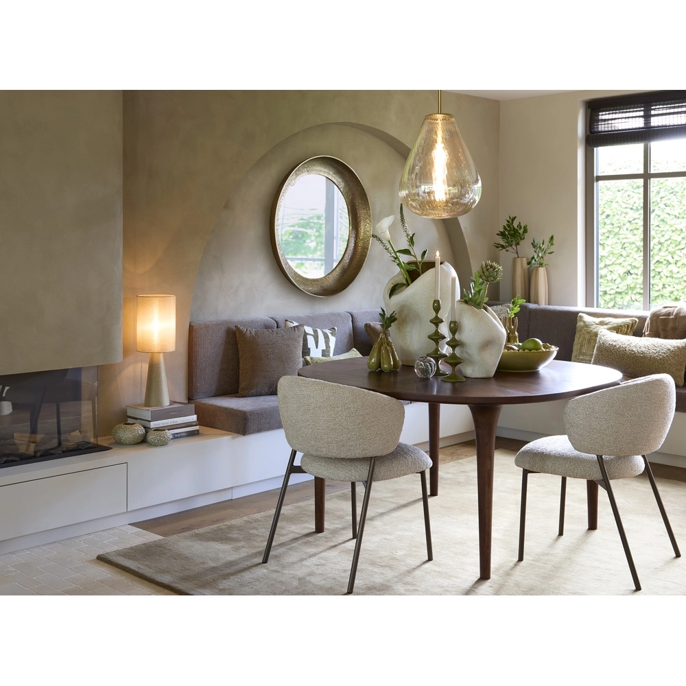 Glazen hanglamp Leona Ø 40cm - amber glas Light & Living 8717807834029