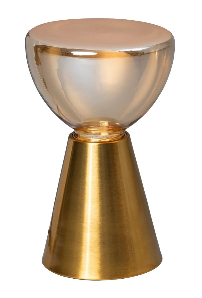 Gouden tafellamp Lisa Ø 17cm