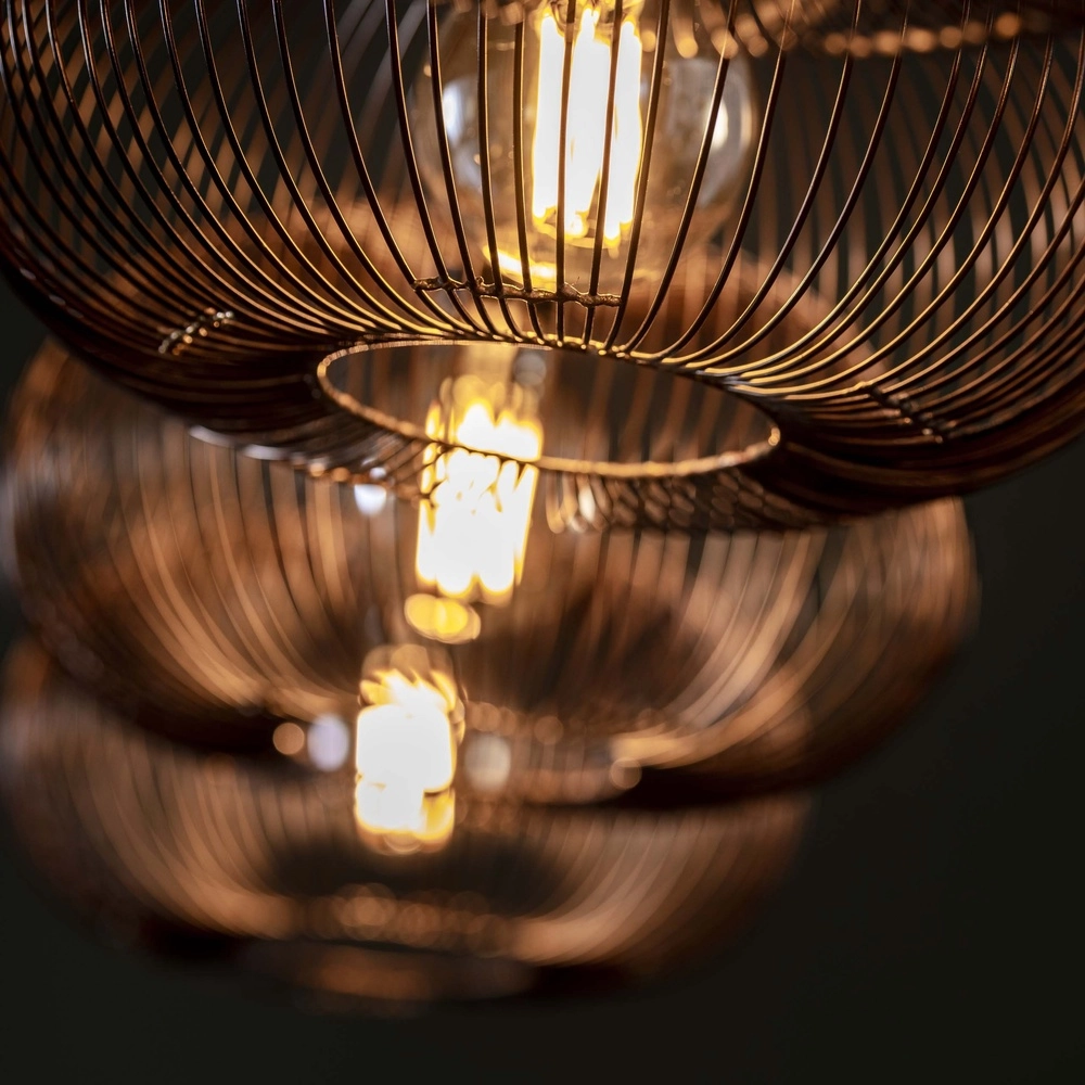 4-lichts hanglamp Copper Ø 35cm Lyora 8716803513266