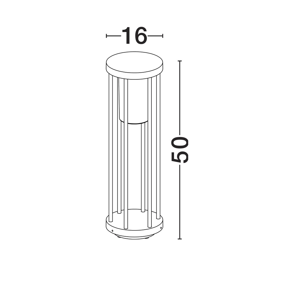 Design tuinlamp Elysium 50cm Lyora 5212017477125