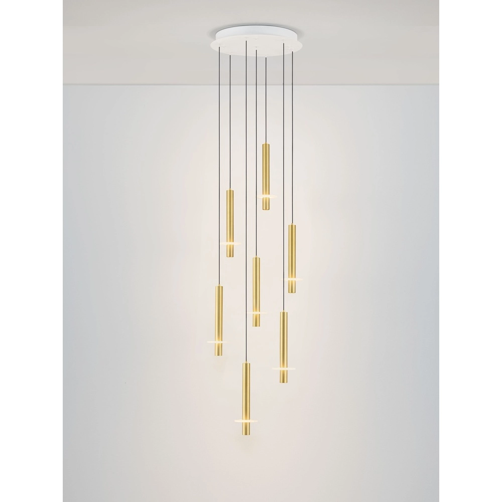 Design hanglamp Noemi goud met wit Ø 47cm Lyora 5212063503311