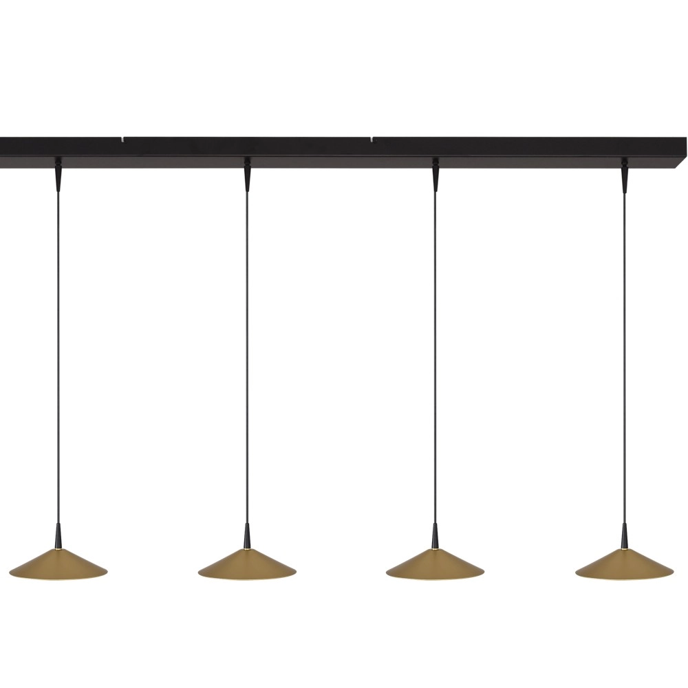 5-lichts hanglamp Ceppo zwart met goud Ø 18cm Masterlight 8718121352053