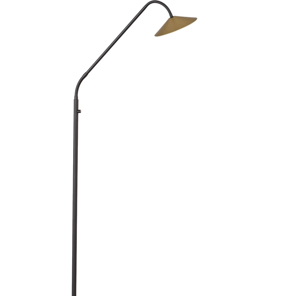 Staande leeslamp Ceppo zwart met goud Masterlight 8718121348001