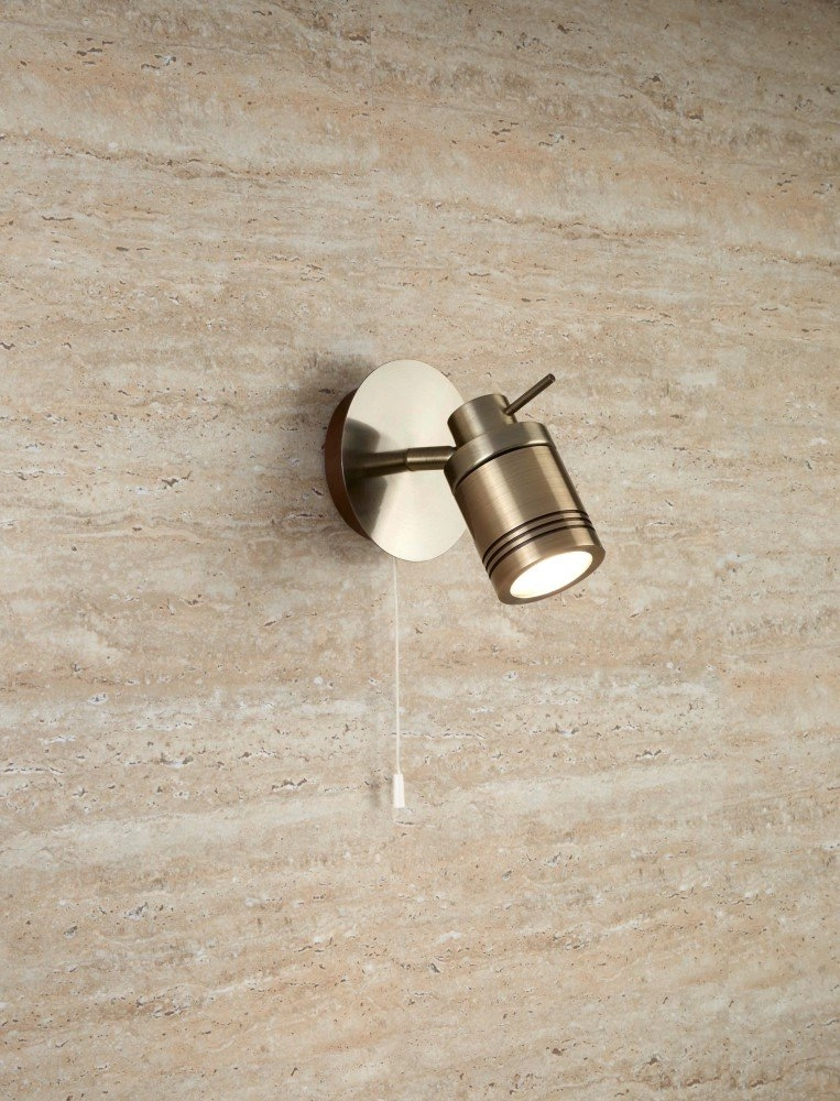 Antieke badkamer wandspot Samson brons Searchlight 5053423096735