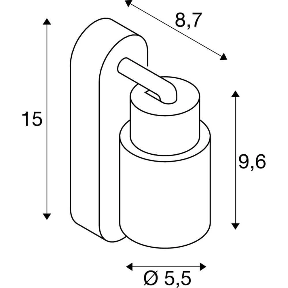 Spot Puri 2.0 Tube zwart enkel schakelaar SLV 4024163294300