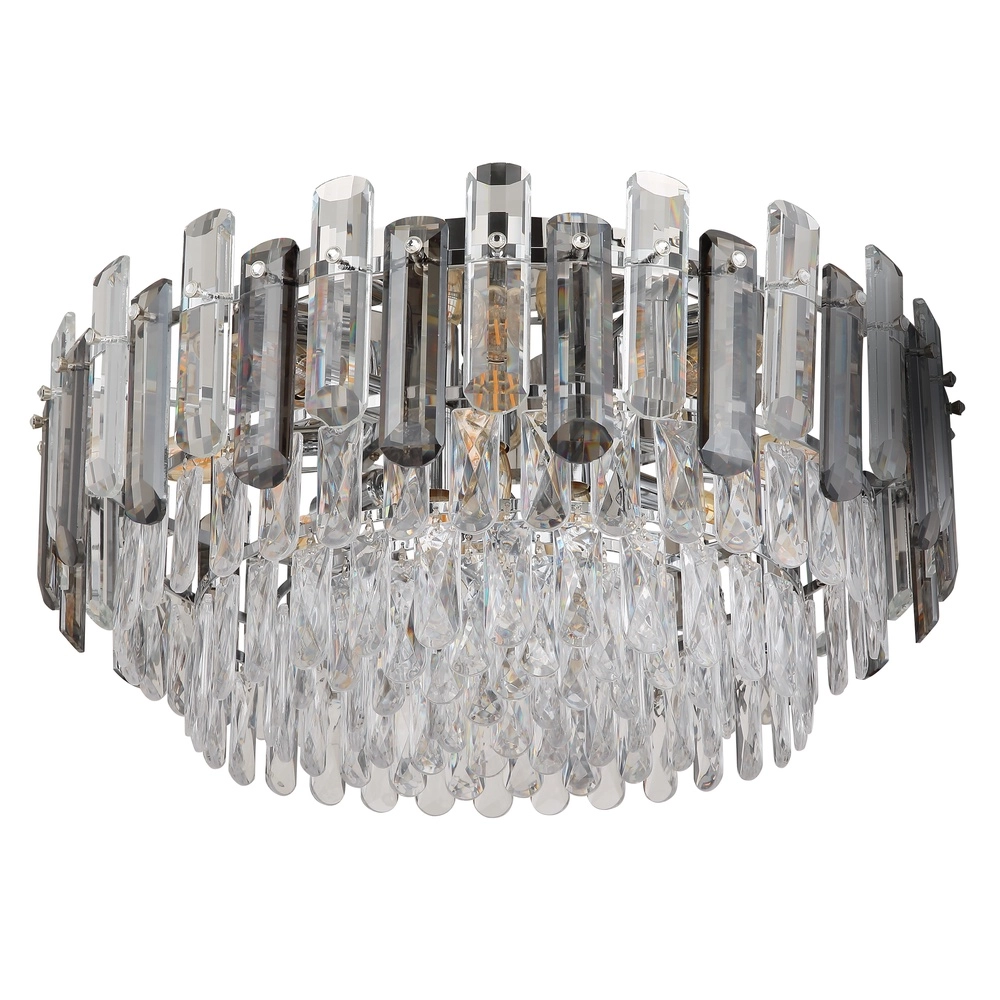 Plafondlamp Orgina chroom met kristal Ø 55cm Globo 9007371478156