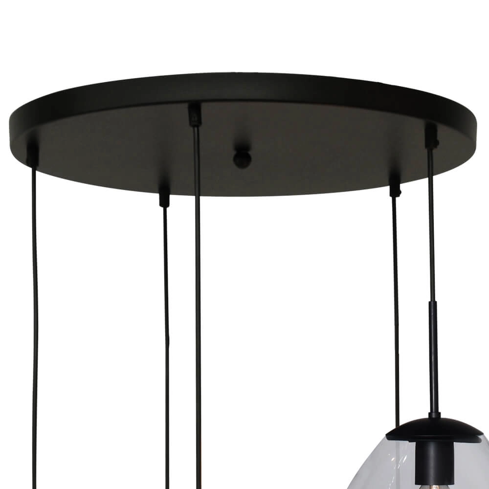 Vide hanglamp Lava 5x helder glas Masterlight 8718121286495