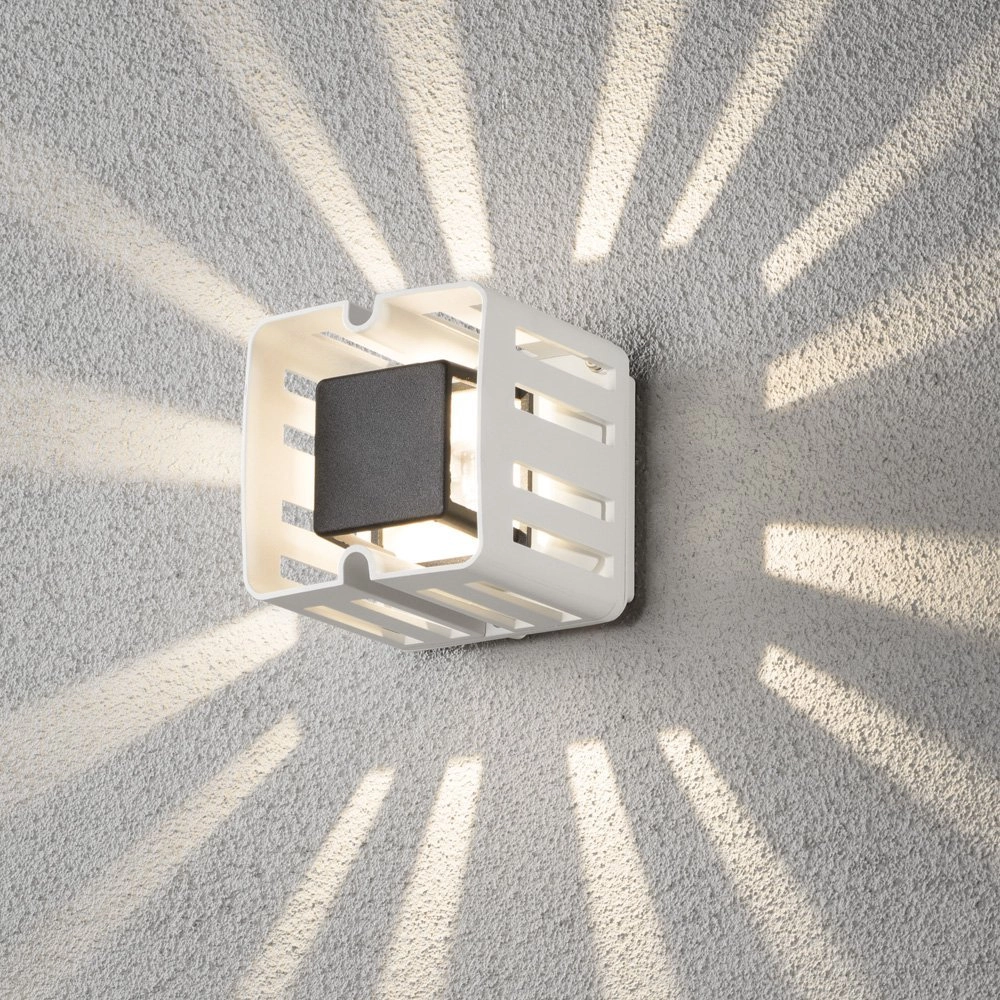 Ultra design buitenlamp Pescara Square 11cm wit KonstSmide 7318307978254