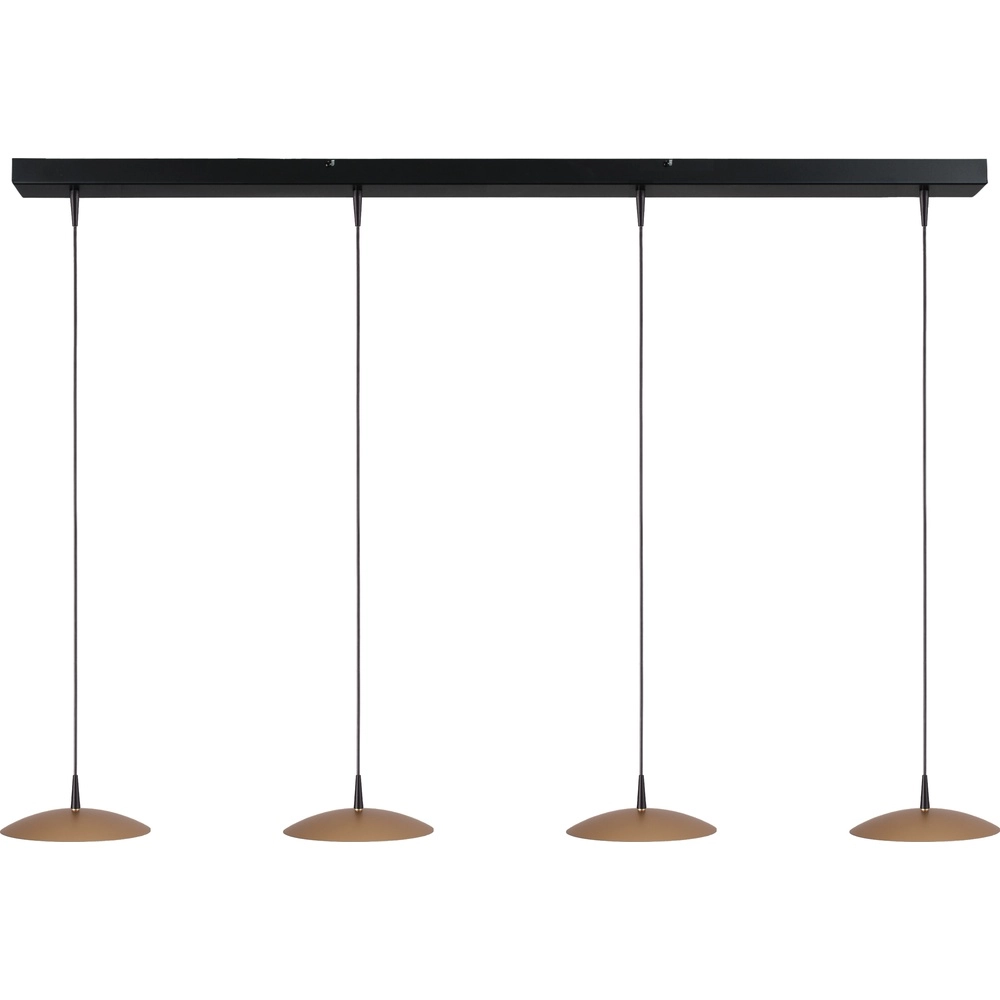 4-lichts hanglamp Scala zwart met goud Ø 20cm