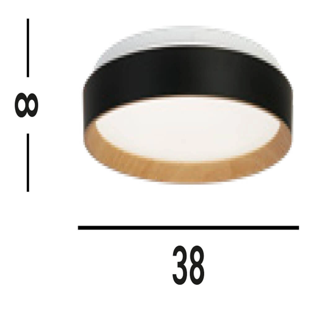 Zwarte plafondlamp Sorrento wit venster Searchlight 5053423274157