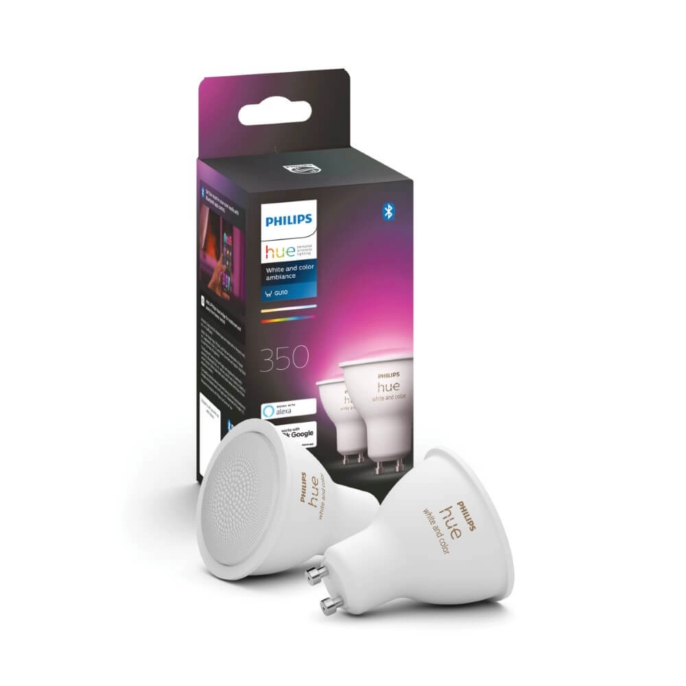 GU10 - 4,3W - White and Color set van 2 Philips 8720169229815
