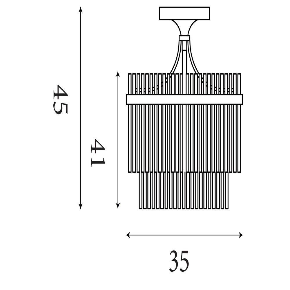 Plafondlamp Lara goud met helder glas Searchlight 5053423301471