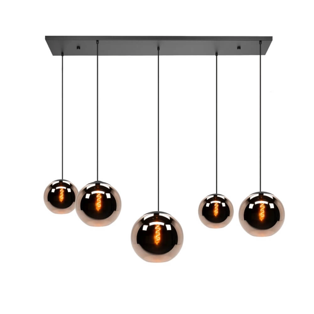 Koperen hanglamp Cordoba 5-lichts Koperen hanglamp Cordoba 5-lichts