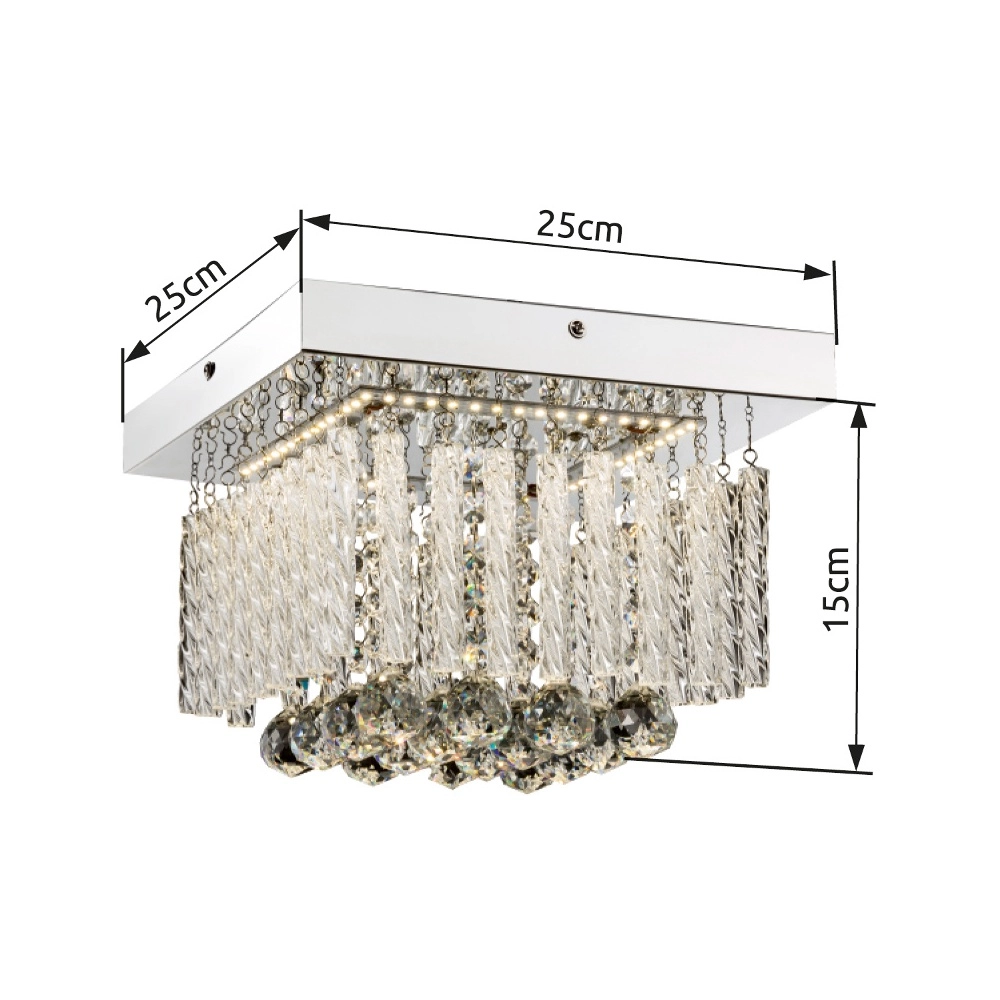 Plafondlamp Mathilda chroom Globo 9007371337347