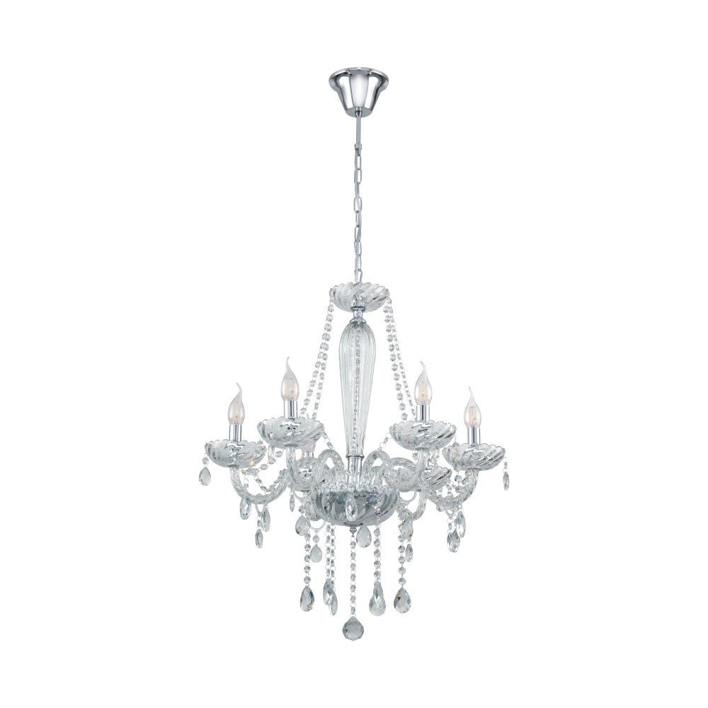 Kroonluchter Basilano 1 72cm 6-lichts grijs Kroonluchter Basilano 1 72cm 6-lichts grijs