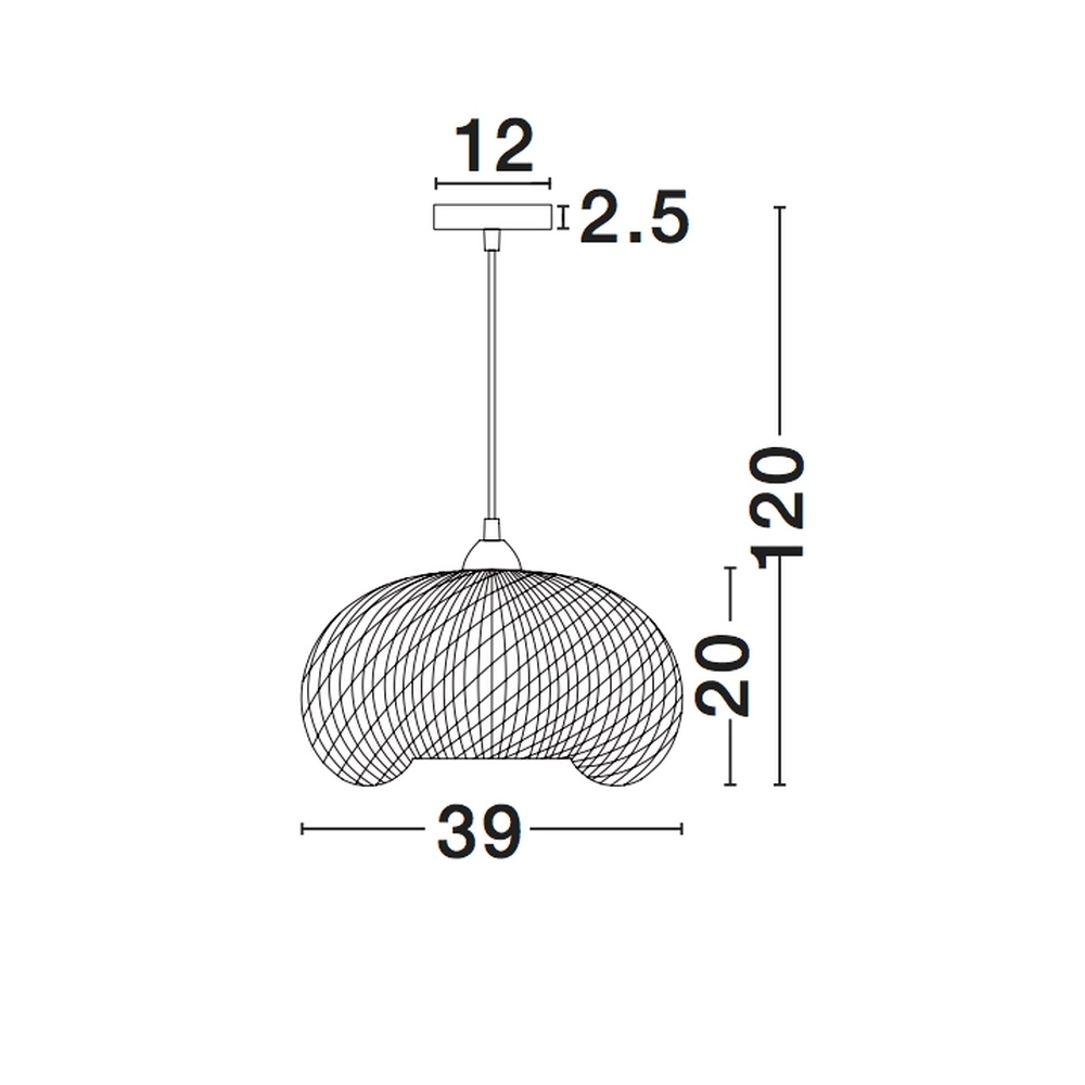 Rotan hanglamp Scarlet Ø 39cm Lyora 5212017416339