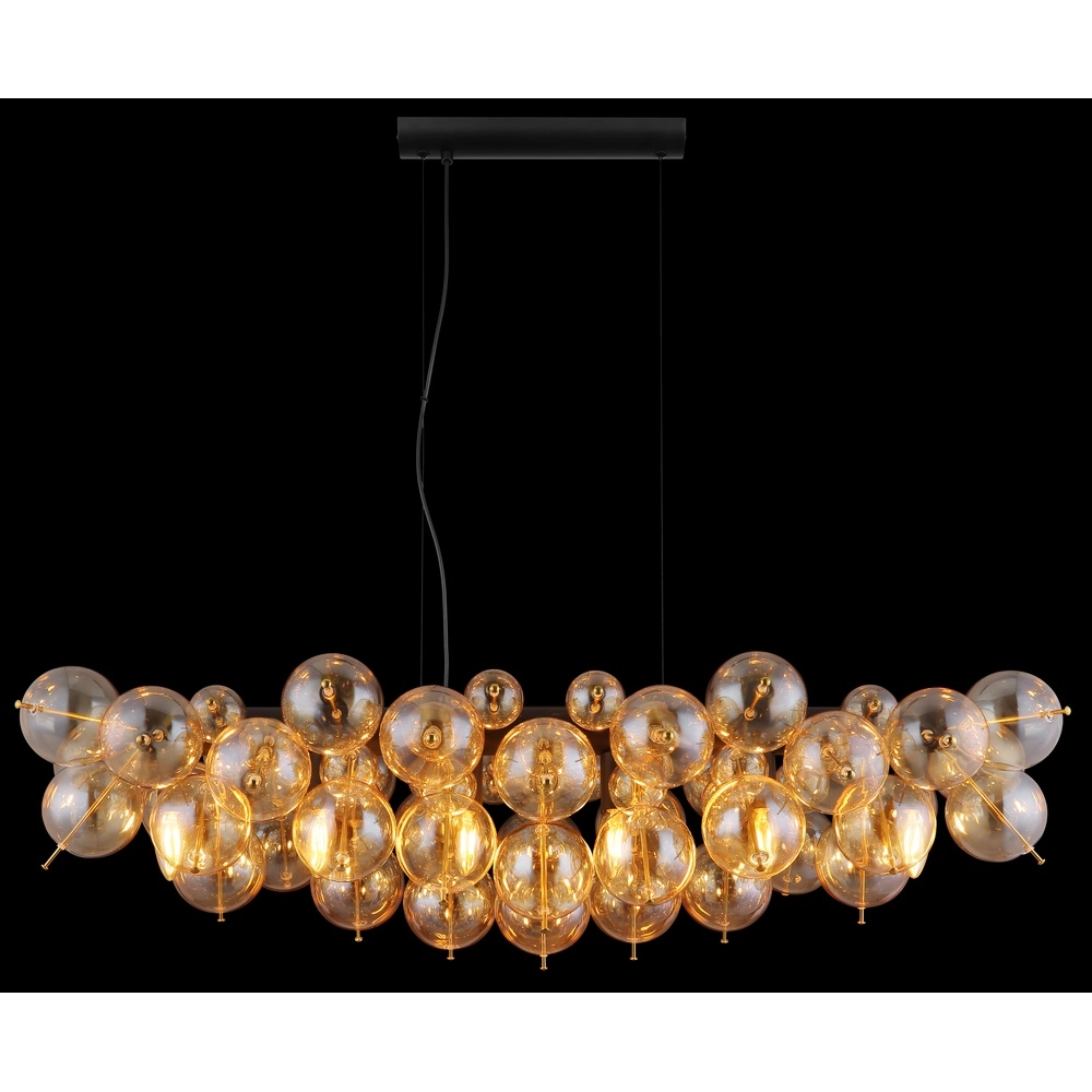 Unieke hanglamp Udo amber glas 100cm Globo 9007371474271