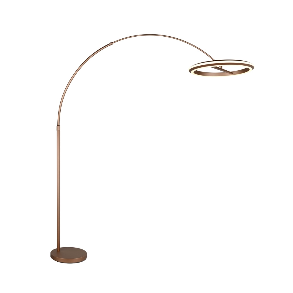 Vloerlamp Amador mokka bruin Trio 4017807688177