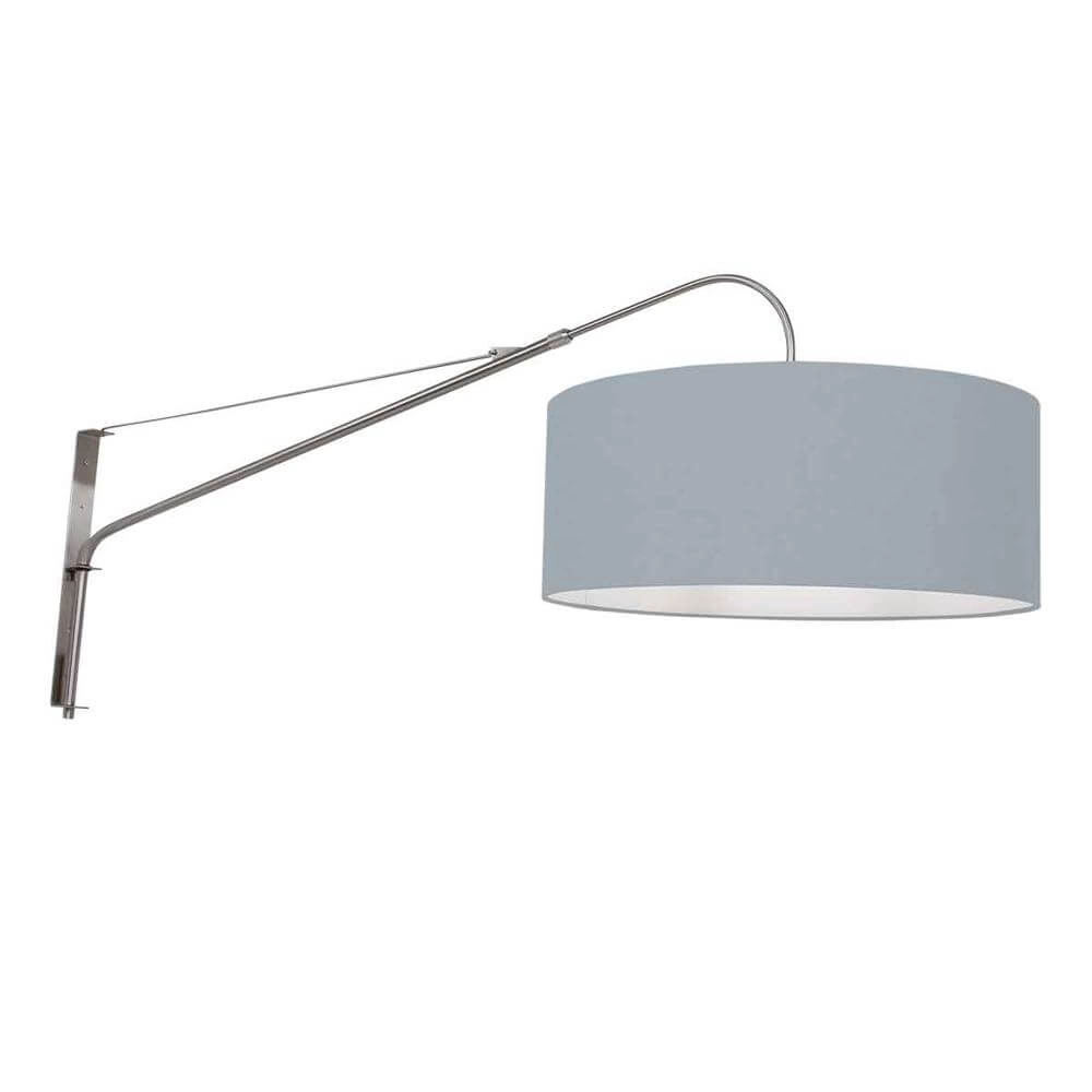Wandlamp Elegant Classy metaal met lichtblauwe kap Wandlamp Elegant Classy metaal met lichtblauwe kap