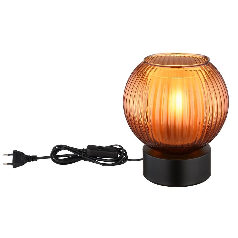 Tafellamp Zumba oranje glas Ø 15cm Globo 9007371456000