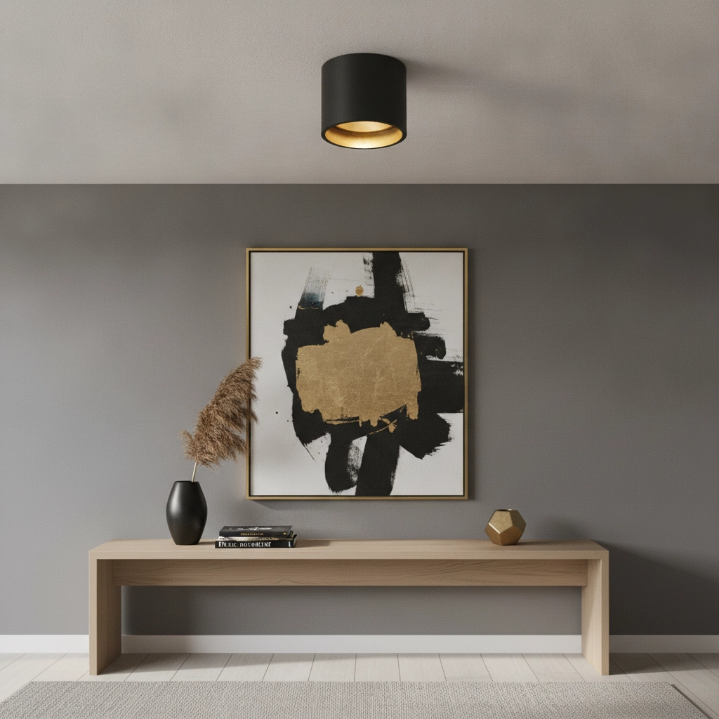 Led plafondspot Orleans zwart goud