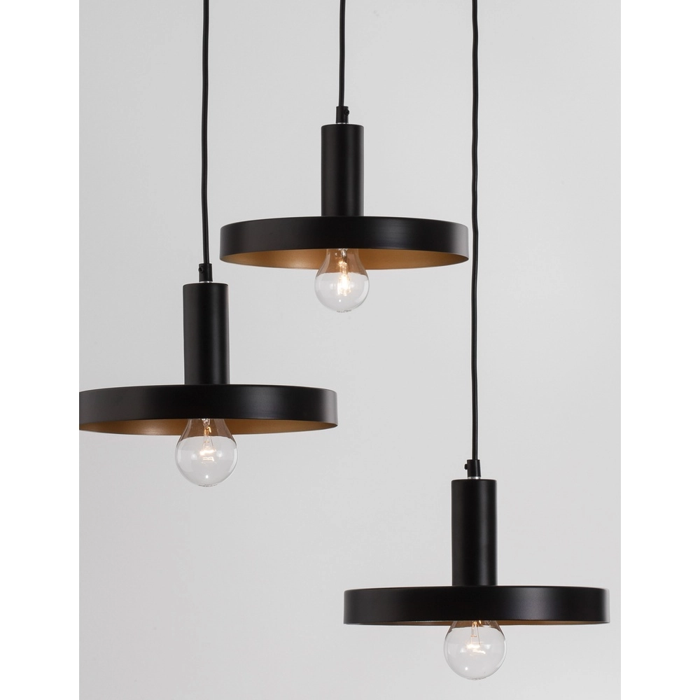 Design hanglamp Garni 3-lichts zwart