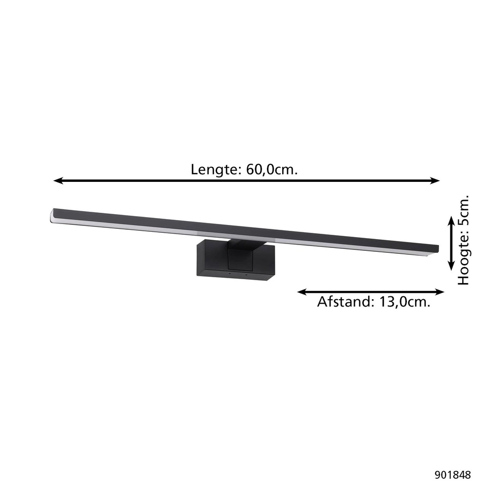 Spiegellamp Conettilla zwart 60cm Eglo 9008606356751