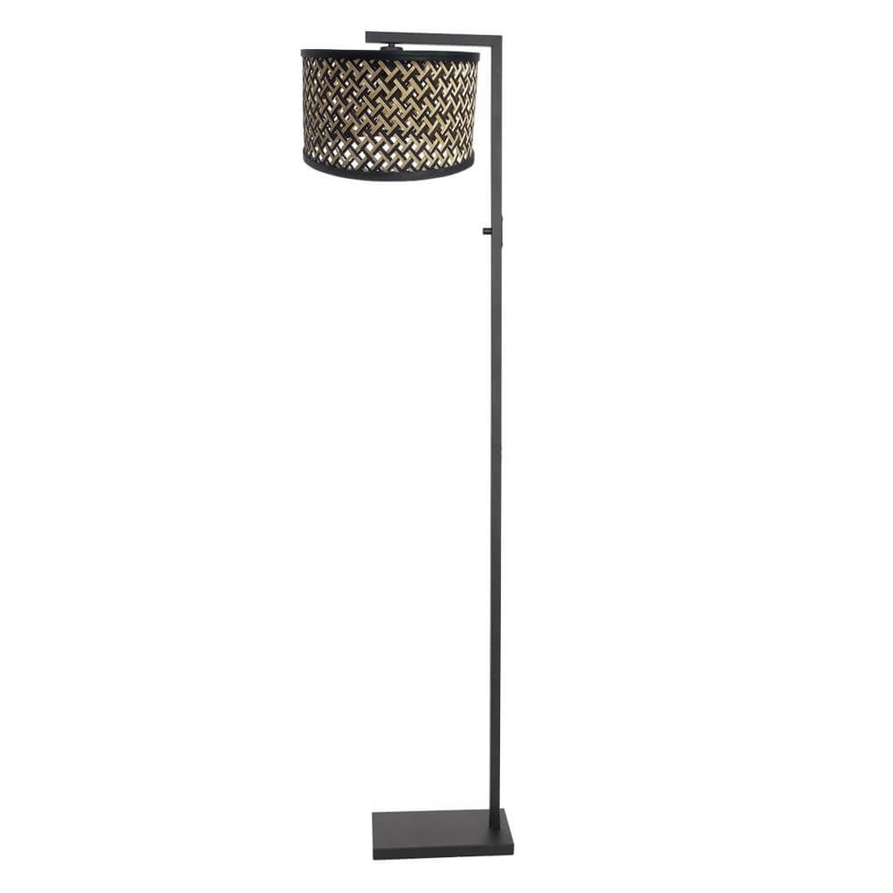 Vloerlamp Stang zwart met bamboe kap Steinhauer 8712746172041