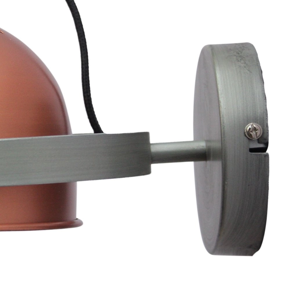 Wandlamp Retro 22cm koper met grijs Urban Interiors 8718868314888