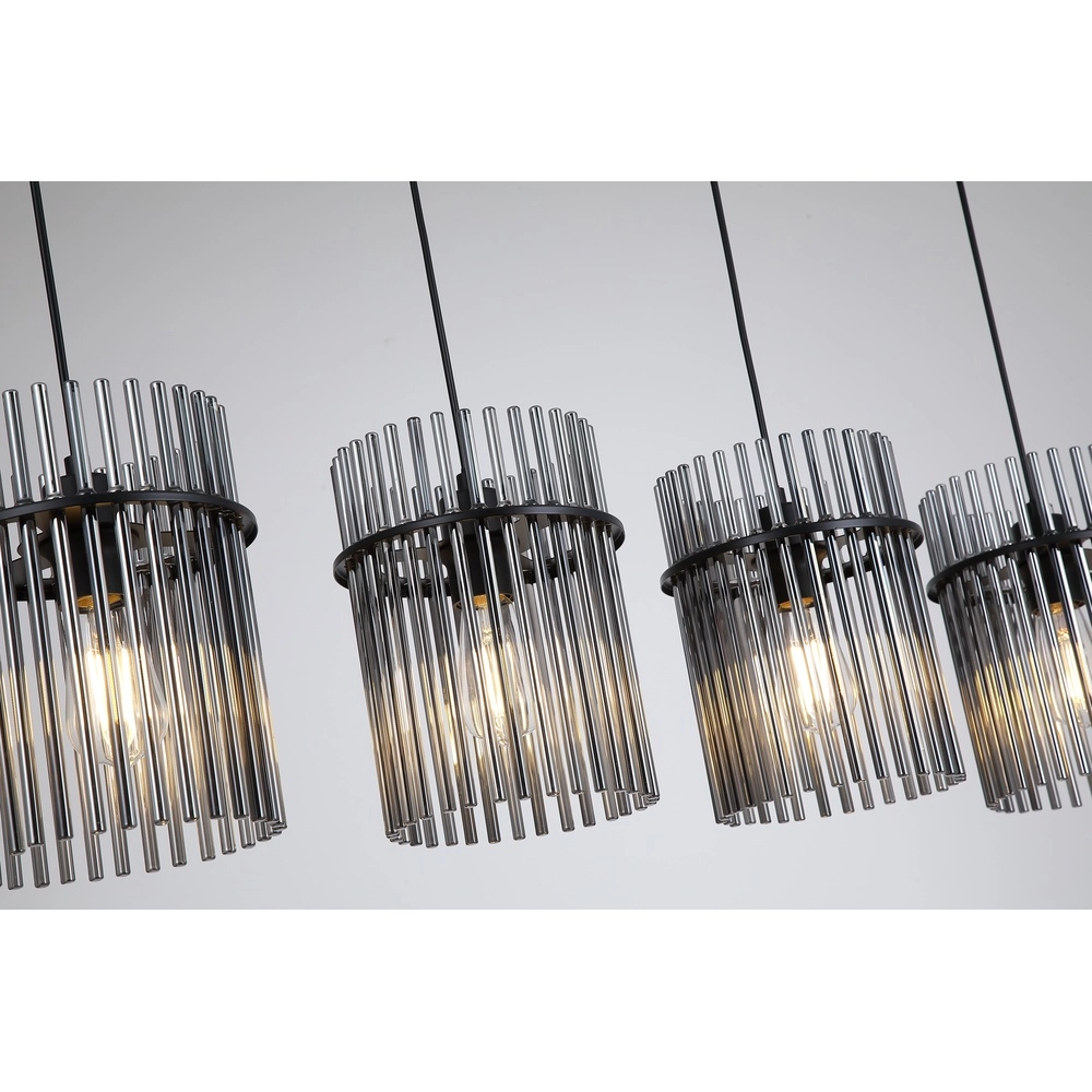 Hanglamp Swizzle 4-lichts zwart Searchlight 5053423305752