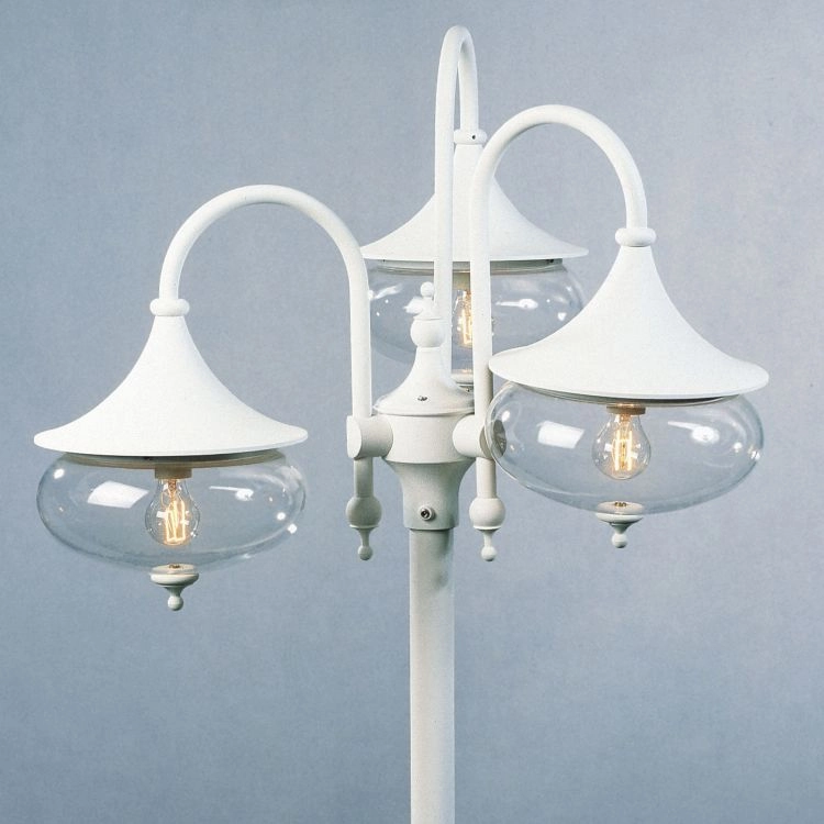 Klassieke lantaarnkap Libra 3-lichts wit KonstSmide 7318306212502