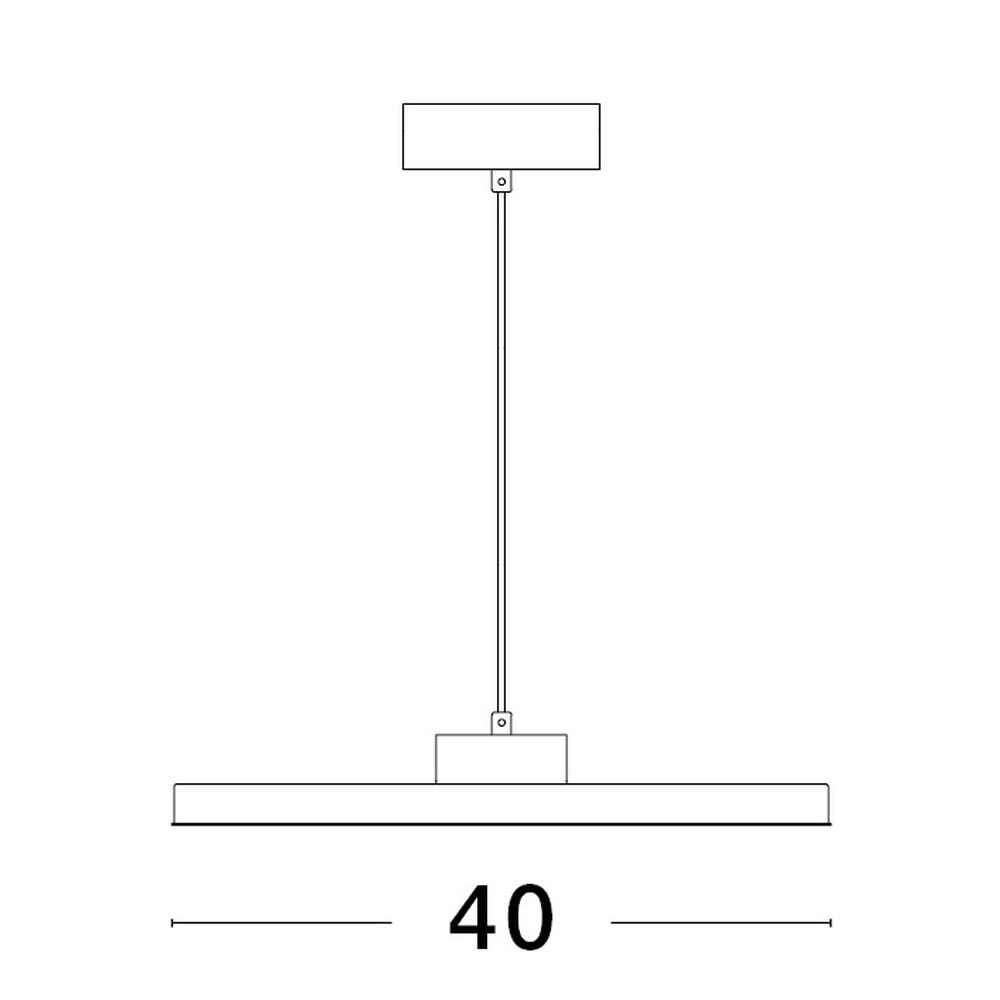 Strakke hanglamp Andria zwart Ø 40cm Lyora 5212017432001