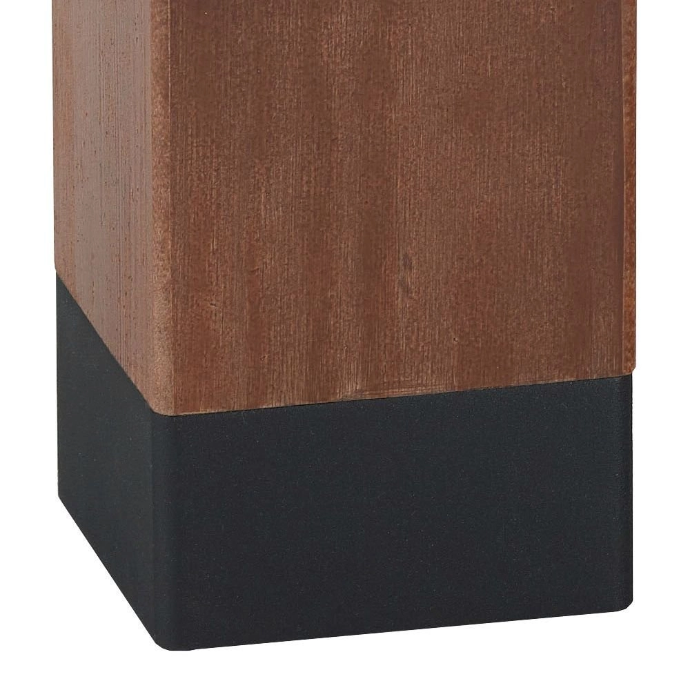 Tuinverlichting hout Selham 49cm zwart met houtbruin Franssen 7042891400661
