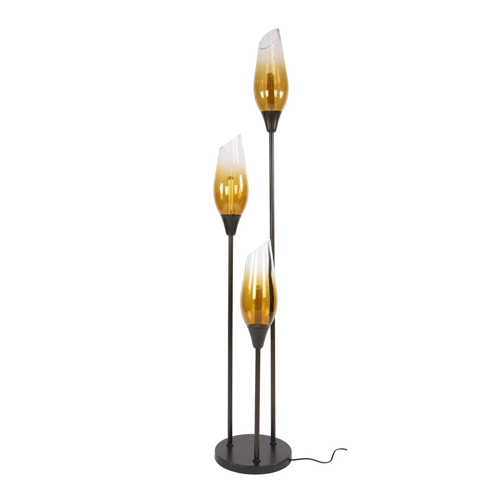 Glazen vloerlamp Cocoon 3x E27 - 168cm - fading glas Lyora 8716803511880