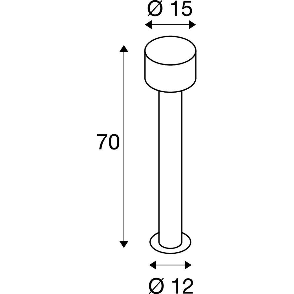 Tuinlamp Taha 70cm zwart SLV 4024163318266