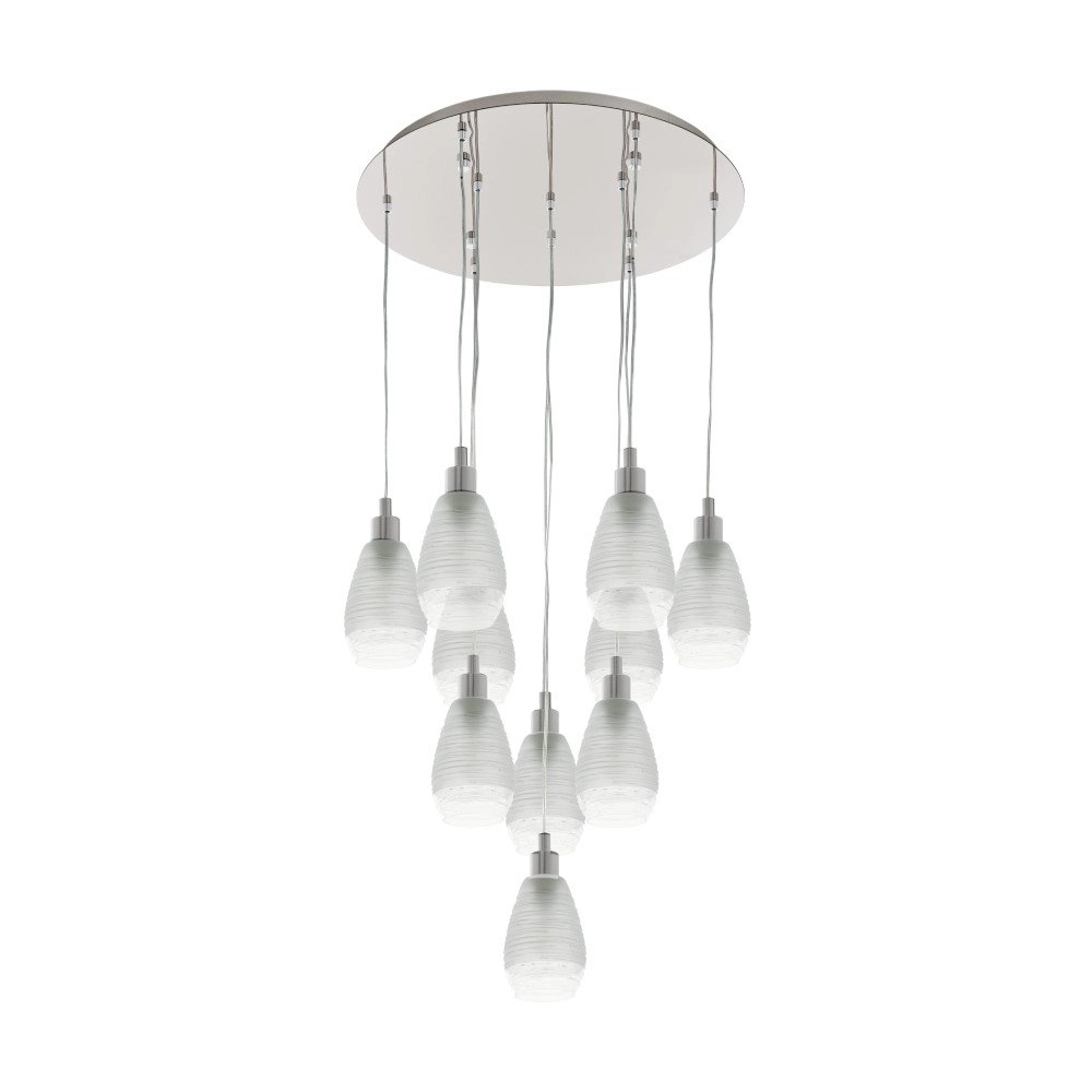 10-lichts hanglamp Siracusa nikkel Stars of Light 9002759395032