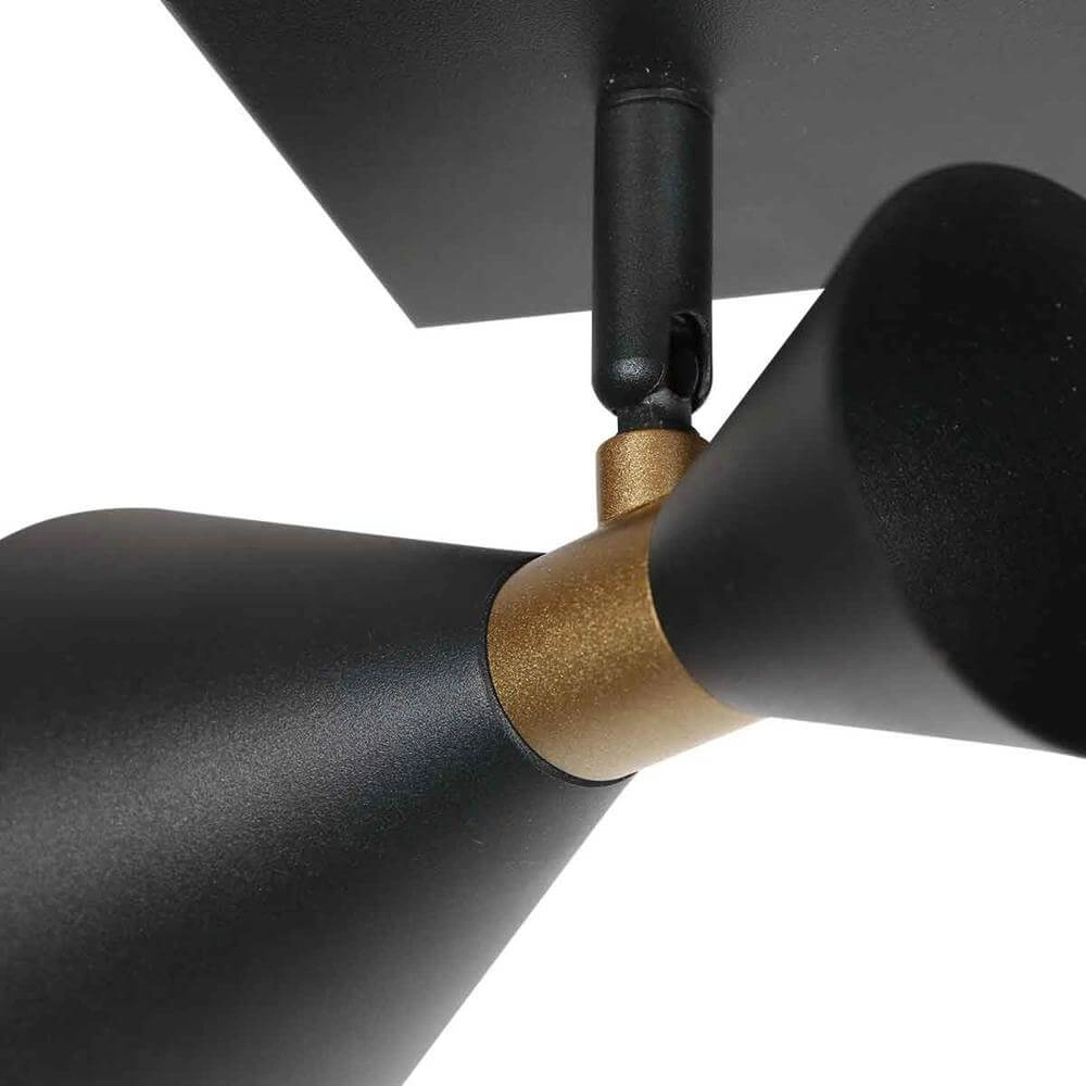 Design wandlamp Preto zwart met goud Steinhauer 8712746176285