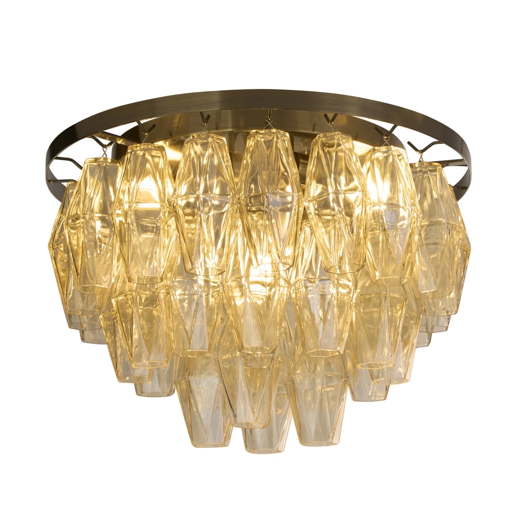 Plafondlamp Alba antiek messing Ø 43cm