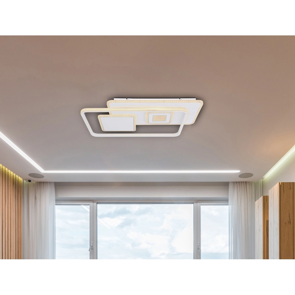 Design plafondlamp Roderick wit rechthoek 3000-6000K Globo 9007371411528