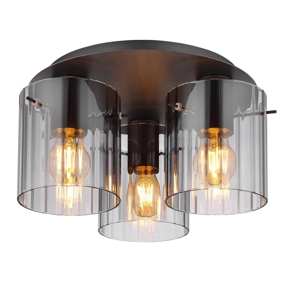Plafondlamp Tulivar design smoke glas 3-lichts Plafondlamp Tulivar design smoke glas 3-lichts