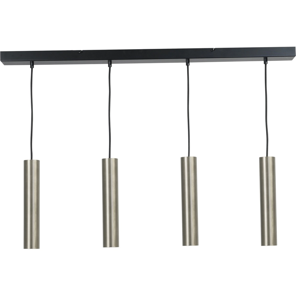 Eetkamer hanglamp Run 4 nikkel matte pendels