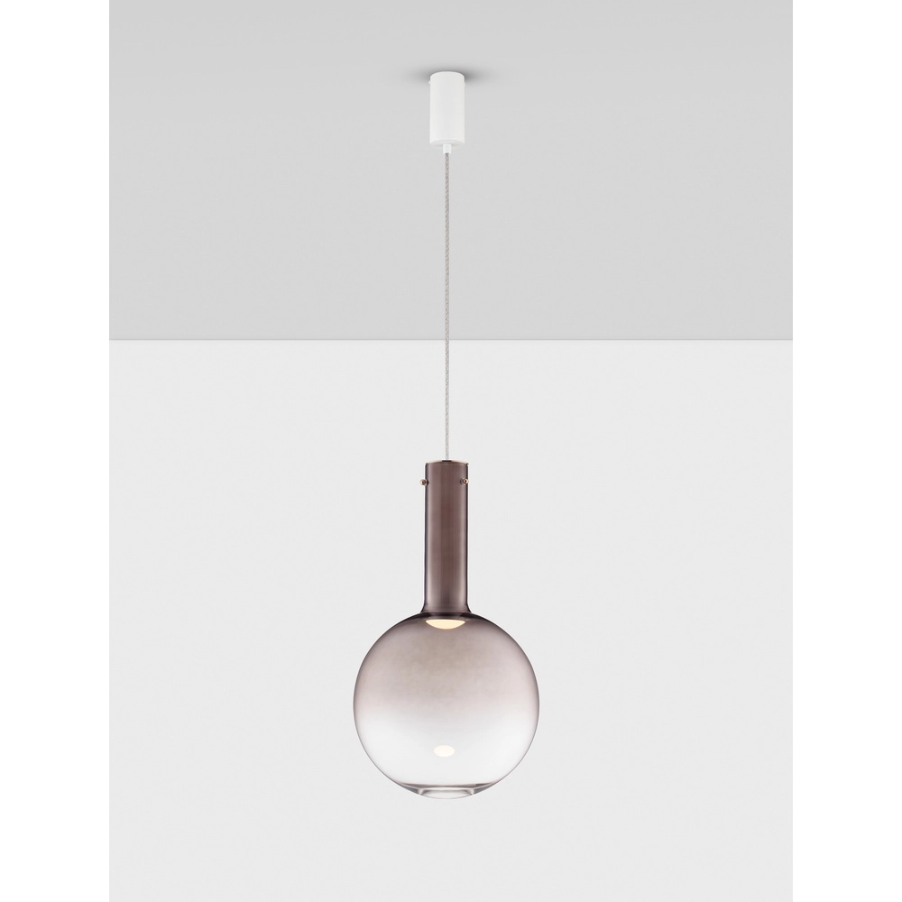 Hanglamp Nostos bruin glas Ø 30cm Lyora 5212017484192