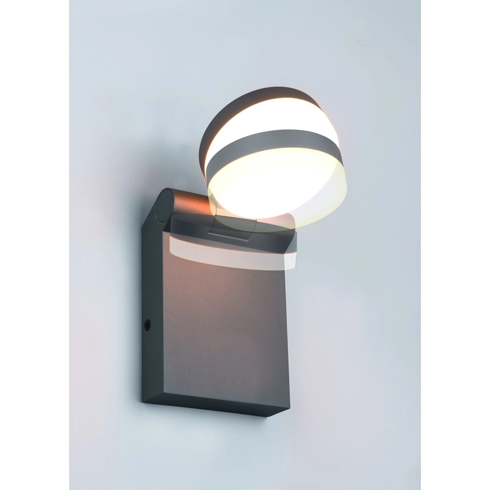 Strakke wandlamp Adour antraciet Trio 4017807603392