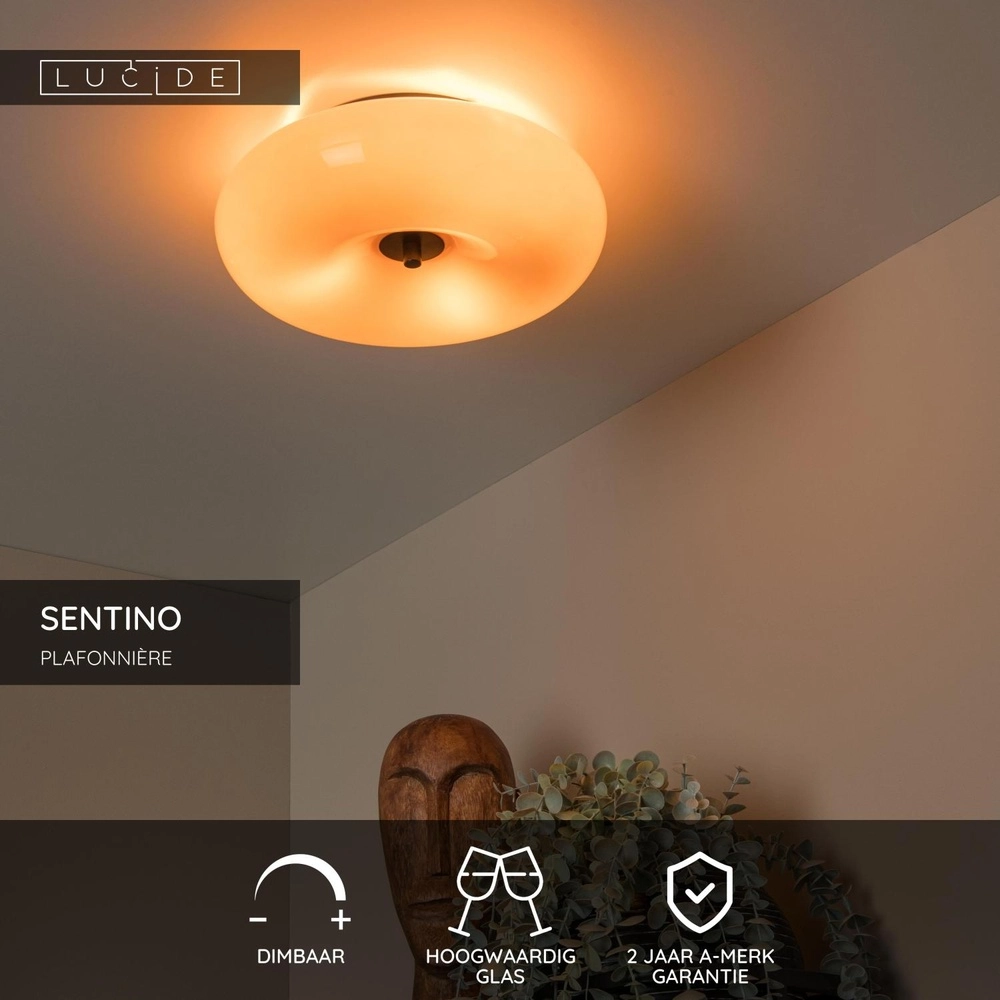 Plafondlamp Sentino Ø 30cm oranje Lucide 5411212106346