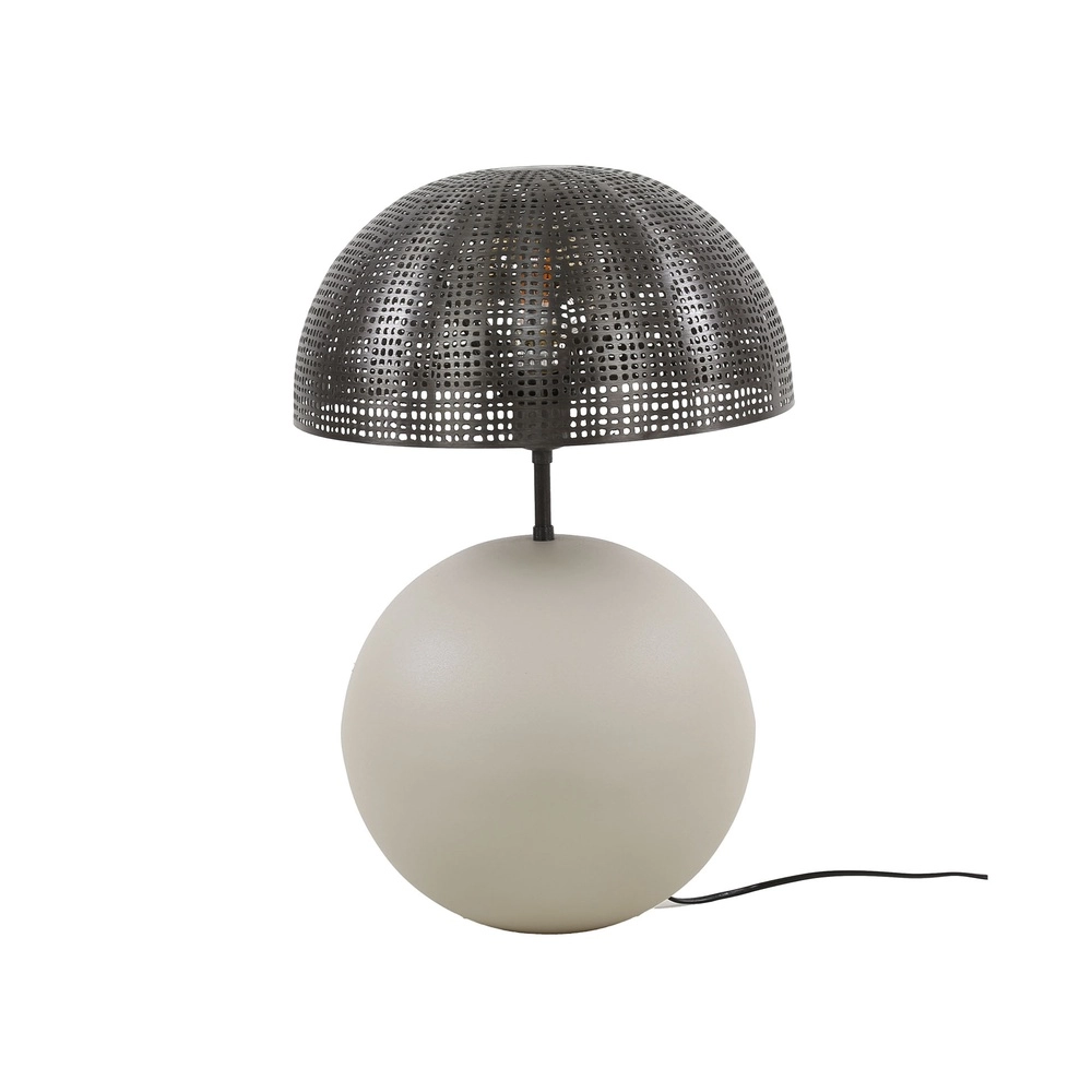 Moderne tafellamp Sphere met beige voet - Ø 36cm Lyora 8716803511521