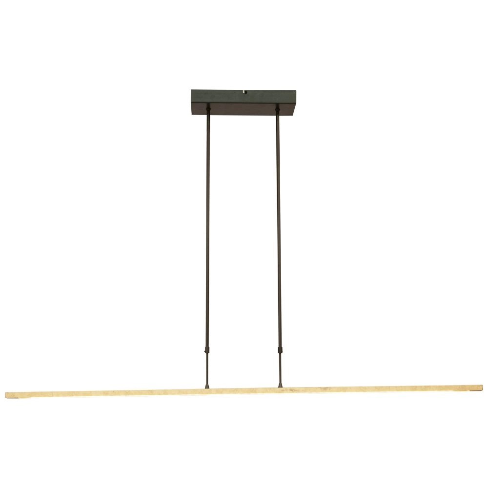 Zwarte hanglamp Real 2 130cm met goud