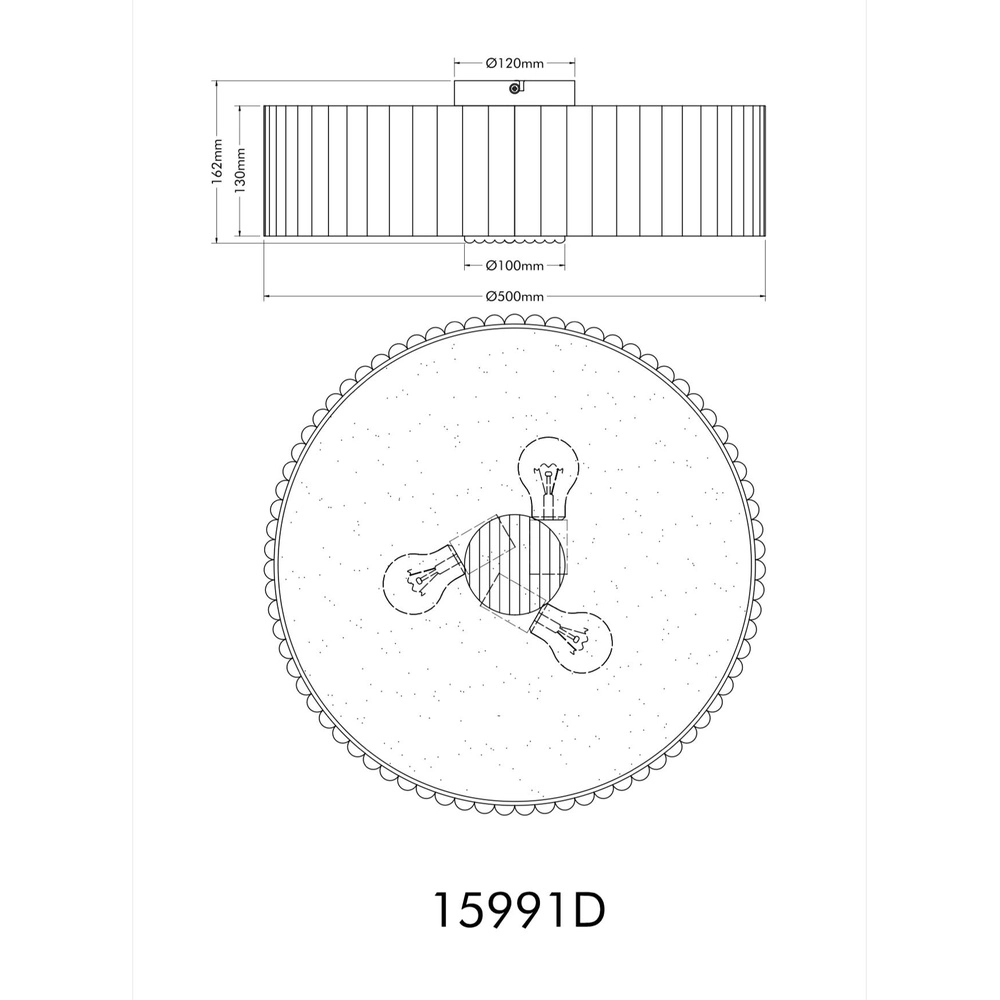 Unieke plafonniere Jannie Ø 50cm Globo 9007371580910