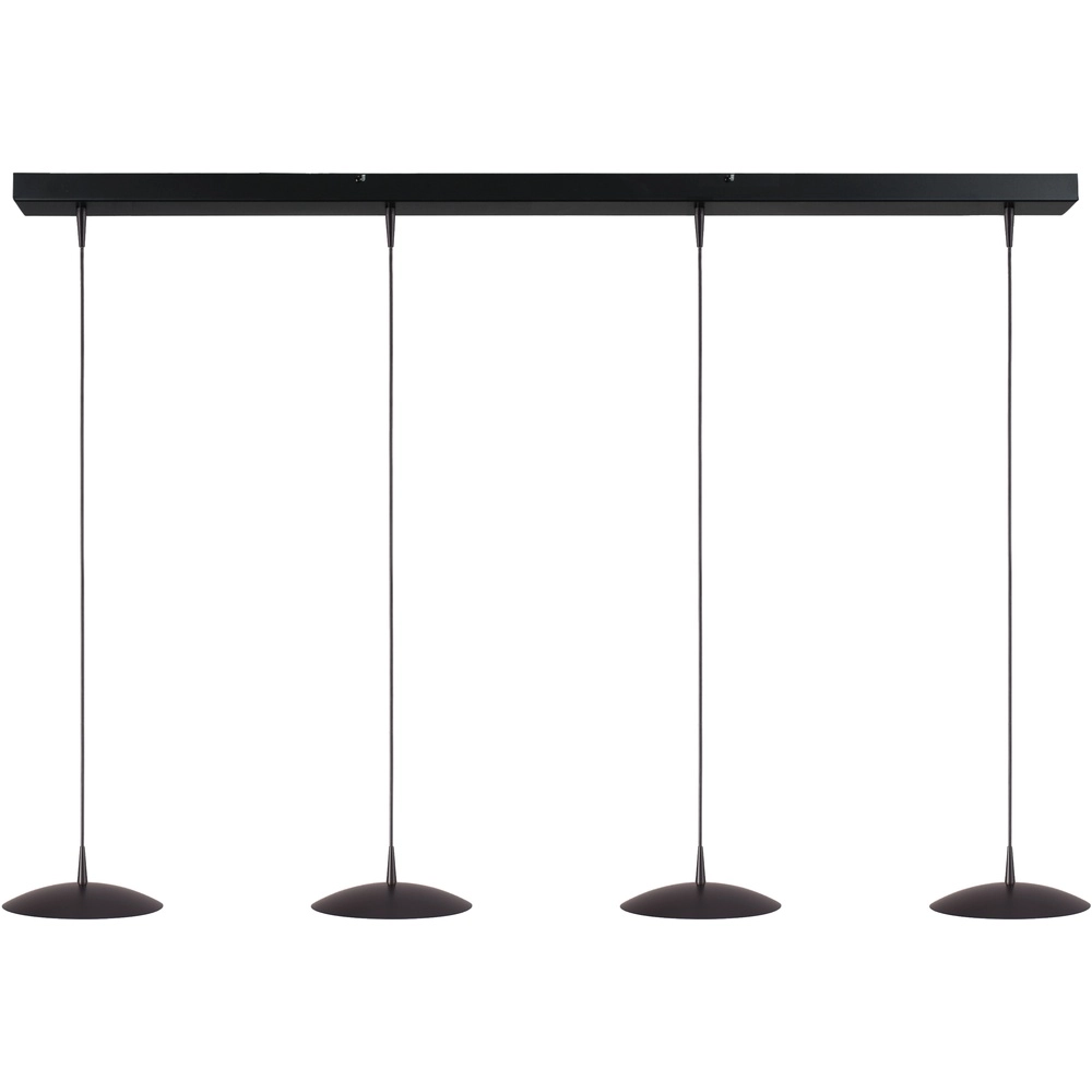 4-lichts hanglamp Scala 130cm zwart nikkel Ø 20cm