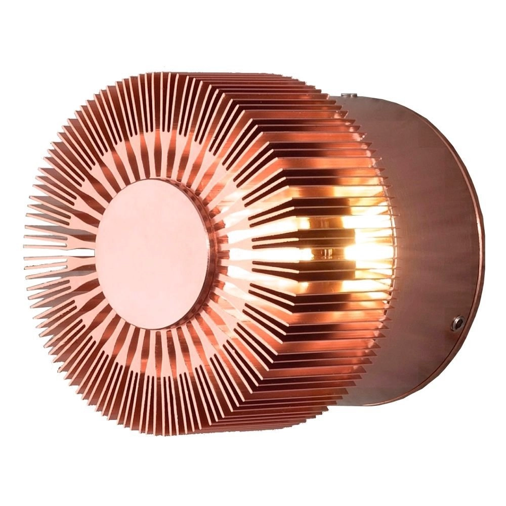 Design wandspot Monza met LED roodkoper Design wandspot Monza met LED roodkoper