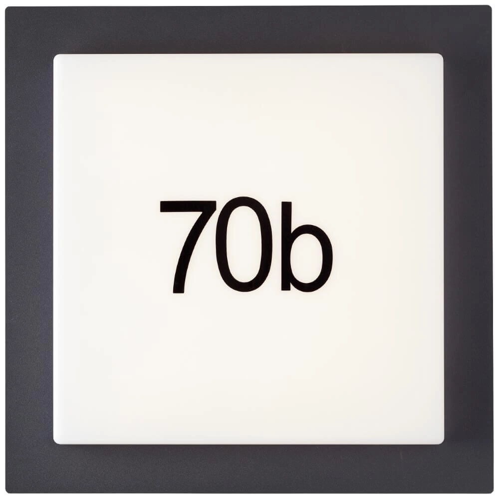 Huisnummerlamp Sten zwart Brilliant 4004353412837